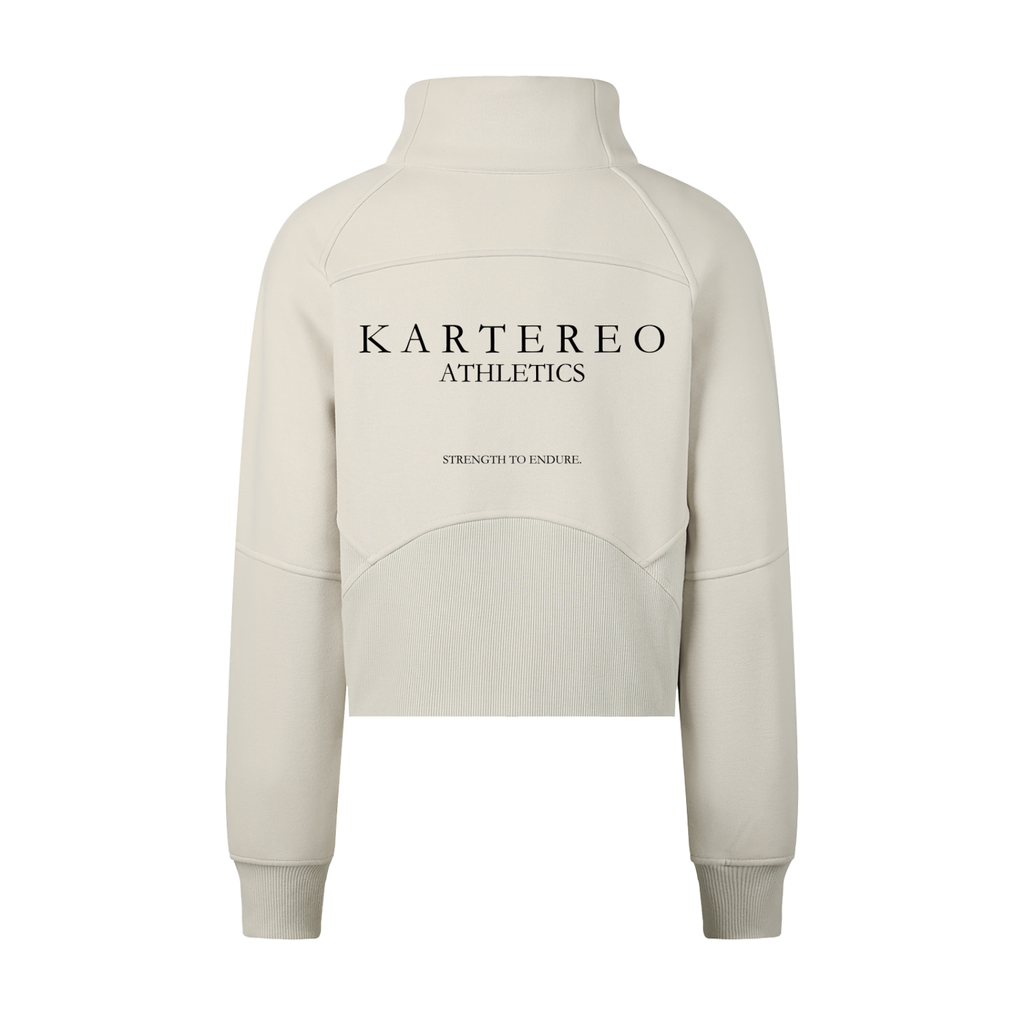 Cropped Half-Zip Sweatshirt